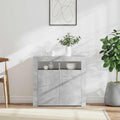 Sideboard mit LED-Leuchten Betongrau 80x35x75 cm