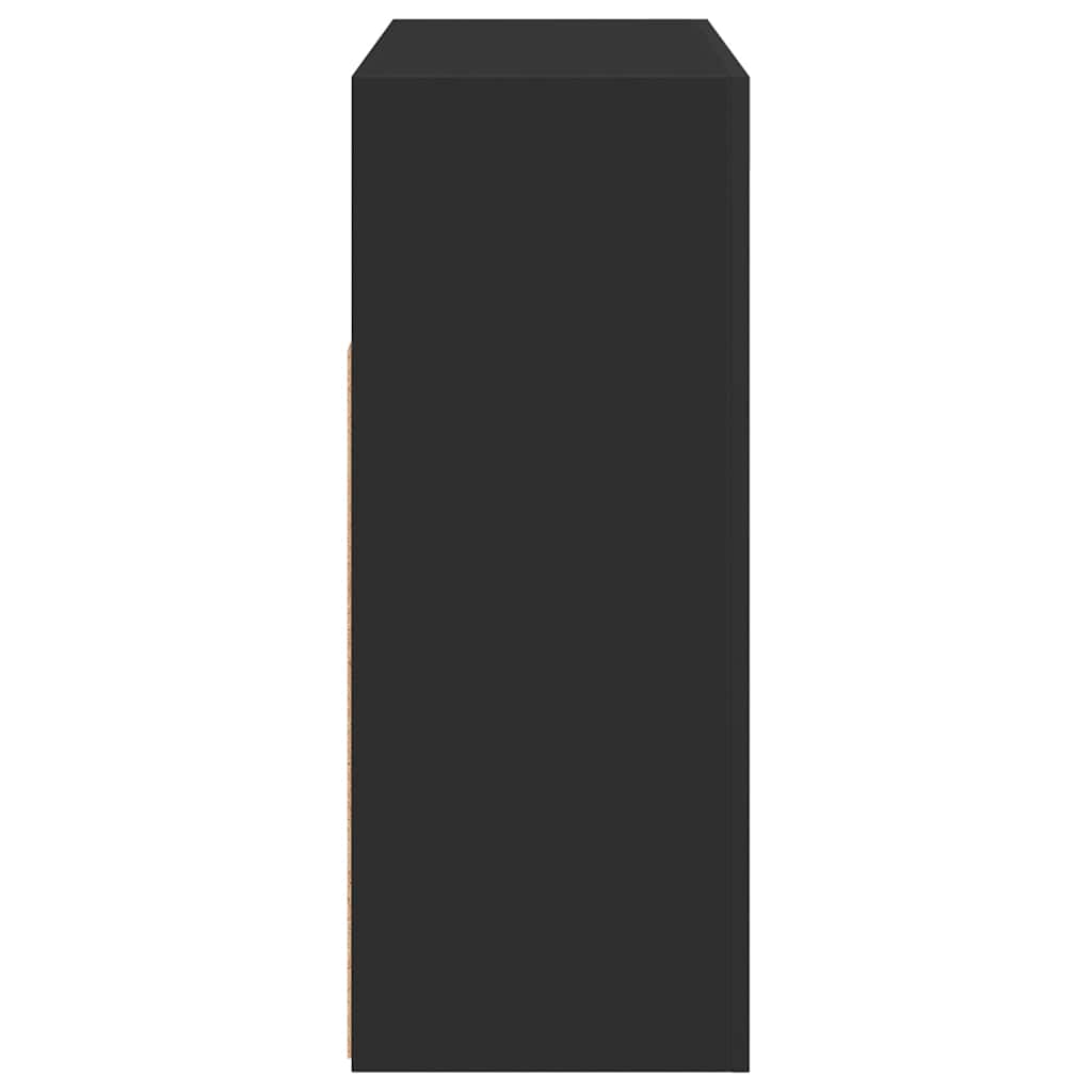 Sideboard mit LED-Leuchten Schwarz 115,5x30x75 cm