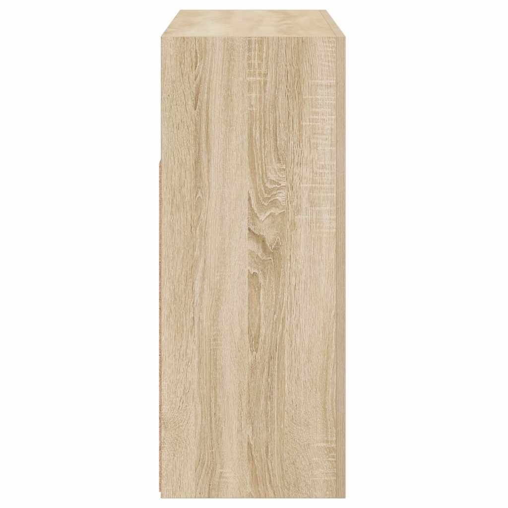 Sideboard mit LED-Leuchten Sonoma-Eiche 115,5x30x75 cm