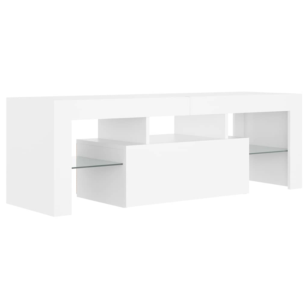 TV-Schrank mit LED-Leuchten Weiß 120x35x40 cm