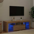 TV-Schrank mit LED-Leuchten Sonoma-Eiche 120x35x40 cm
