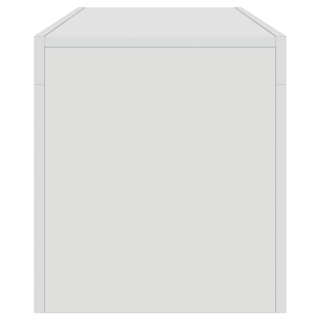 TV-Schrank mit LED-Leuchten Hochglanz-Weiß 120x35x40 cm