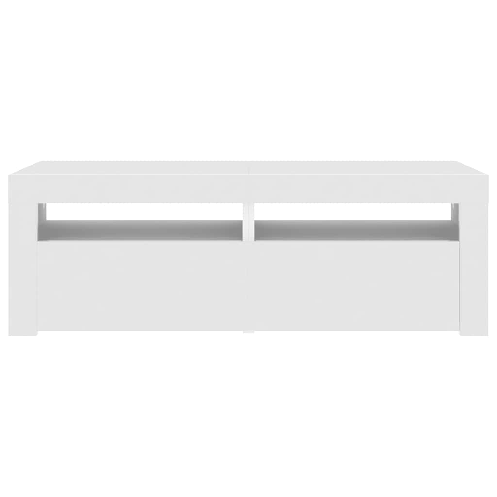 TV-Schrank mit LED-Leuchten Weiß 120x35x40 cm