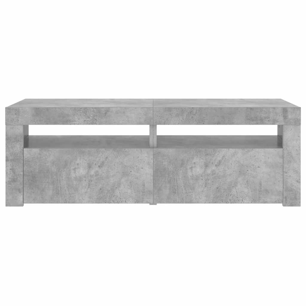 TV-Schrank mit LED-Beleuchtung Betongrau 120x35x40 cm