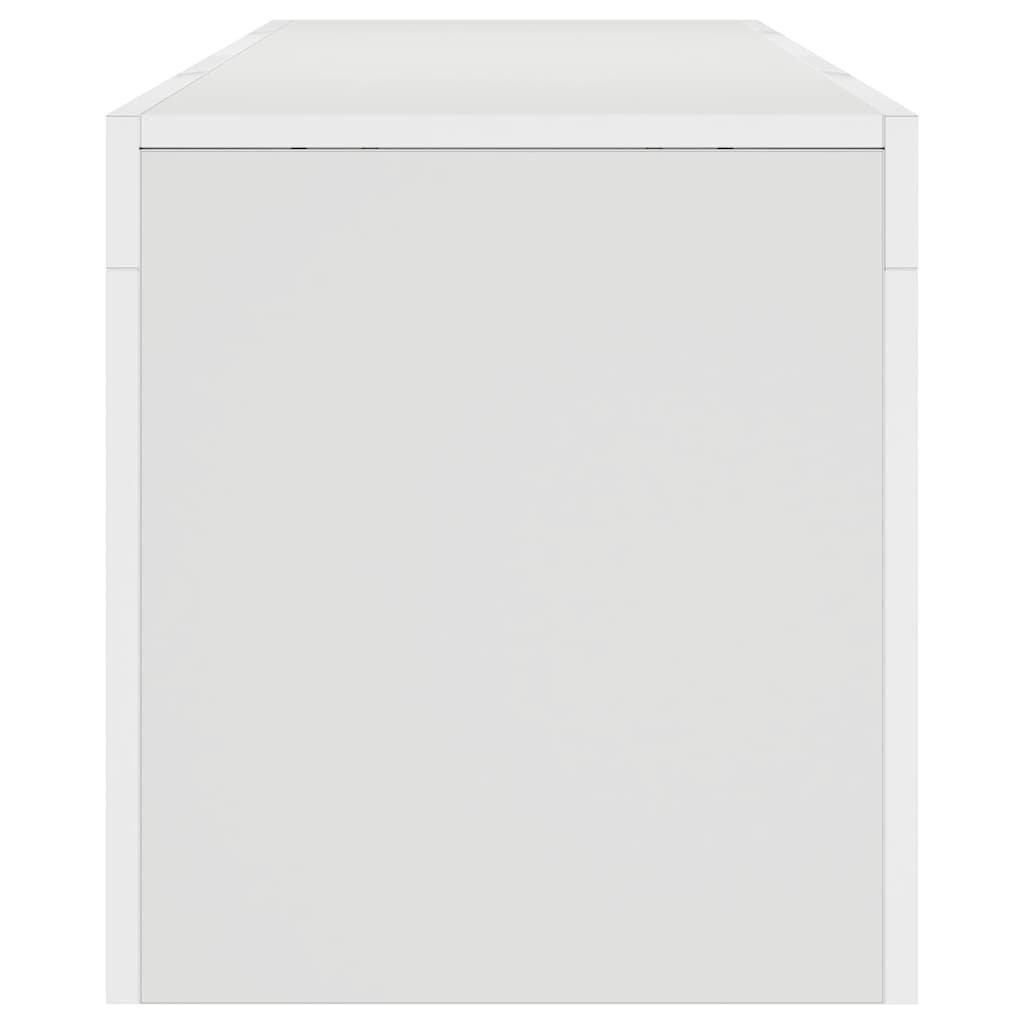 TV-Schrank mit LED-Beleuchtung Weiß 140x36,5x40 cm