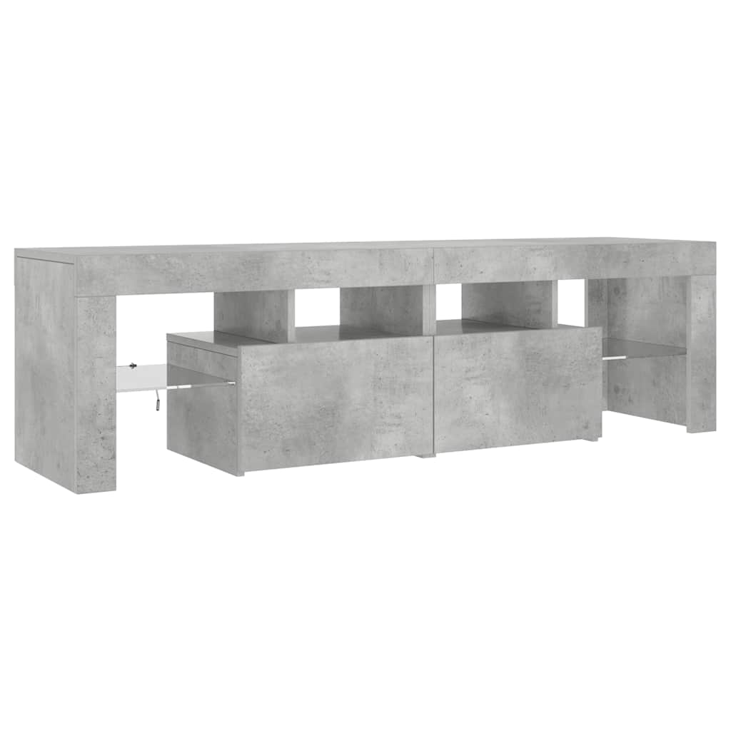 TV-Schrank mit LED-Beleuchtung Betongrau 140x36,5x40 cm