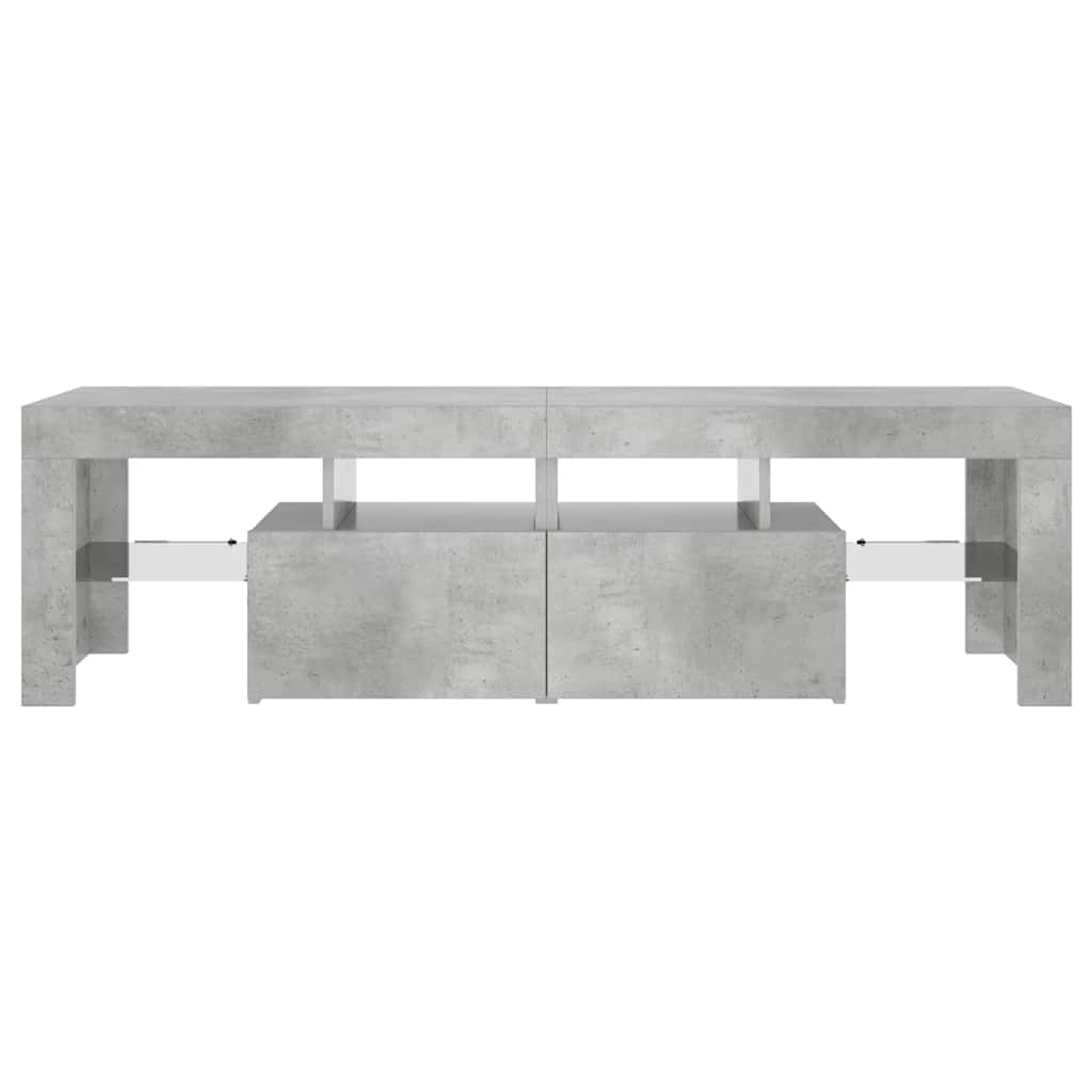 TV-Schrank mit LED-Beleuchtung Betongrau 140x36,5x40 cm