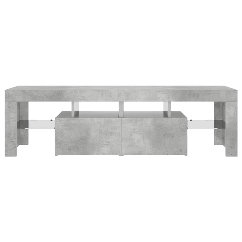 TV-Schrank mit LED-Beleuchtung Betongrau 140x36,5x40 cm