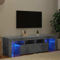 TV-Schrank mit LED-Beleuchtung Betongrau 140x36,5x40 cm
