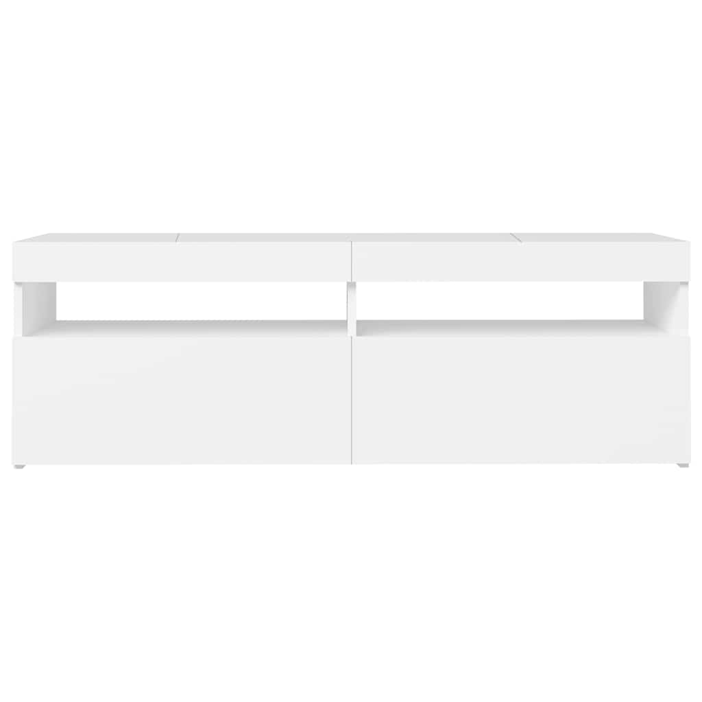 TV-Schrank mit LED-Leuchten Weiß 120x35x40 cm