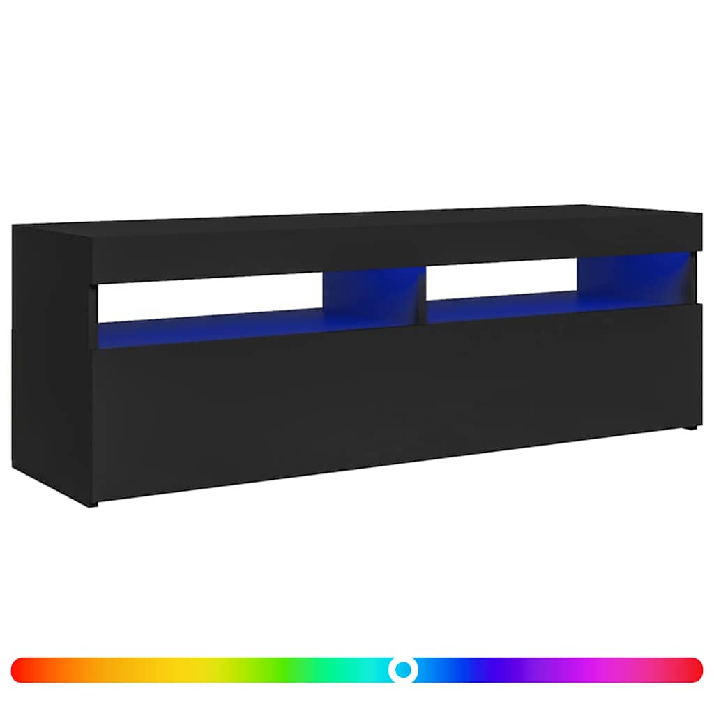 TV-Schrank mit LED-Leuchten Schwarz 120x35x40 cm
