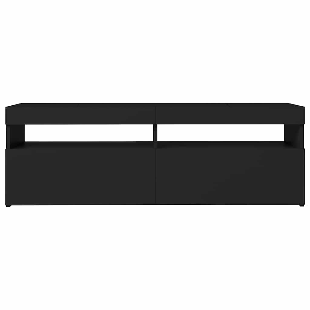 TV-Schrank mit LED-Leuchten Schwarz 120x35x40 cm