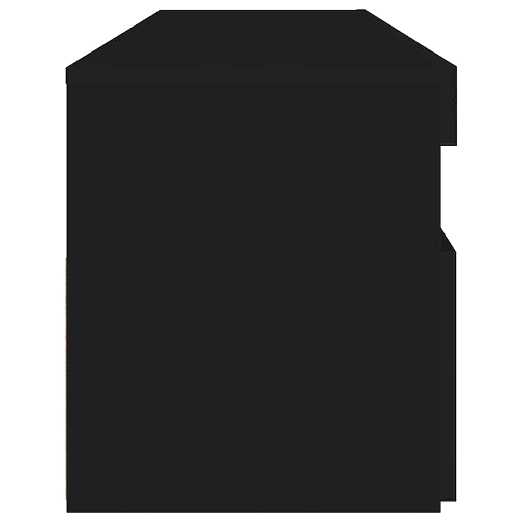 TV-Schrank mit LED-Leuchten Schwarz 90x35x40 cm