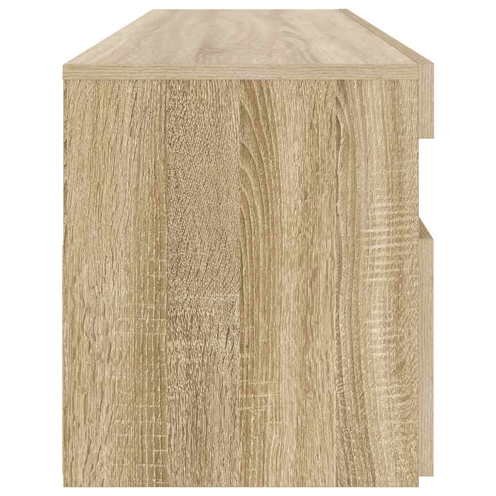 TV-Schrank mit LED-Leuchten Sonoma-Eiche 90x35x40 cm