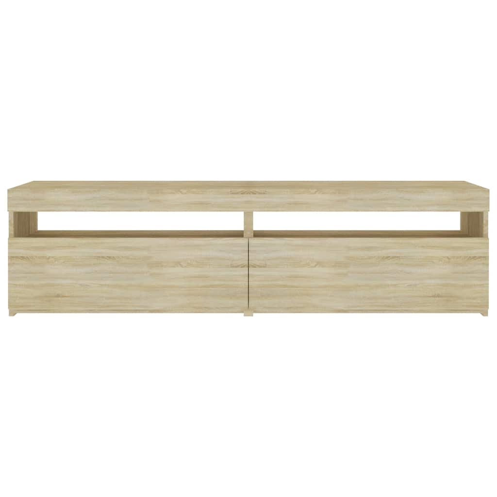 TV-Schränke 2 Stk. mit LED-Leuchten Sonoma-Eiche 75x35x40 cm