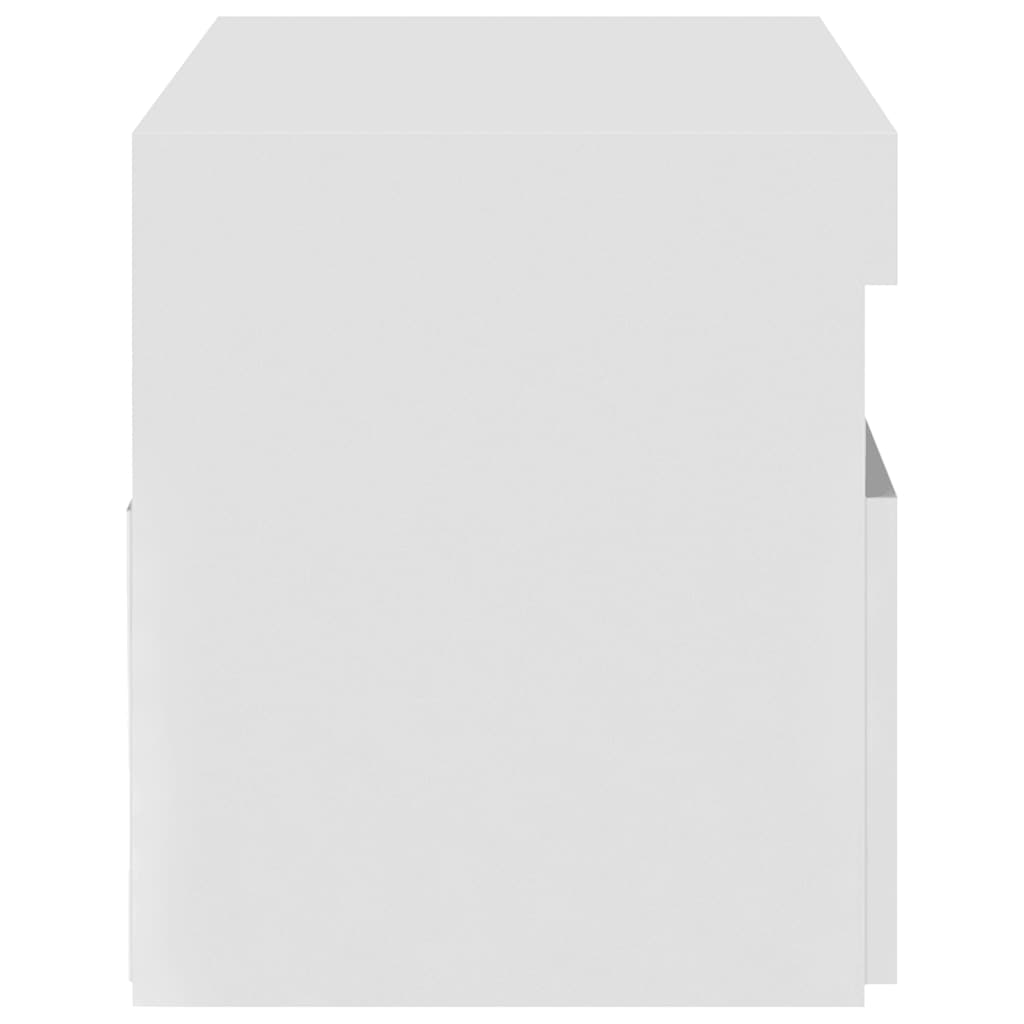 TV-Schrank mit LED-Leuchten Hochglanz-Weiß 75x35x40 cm
