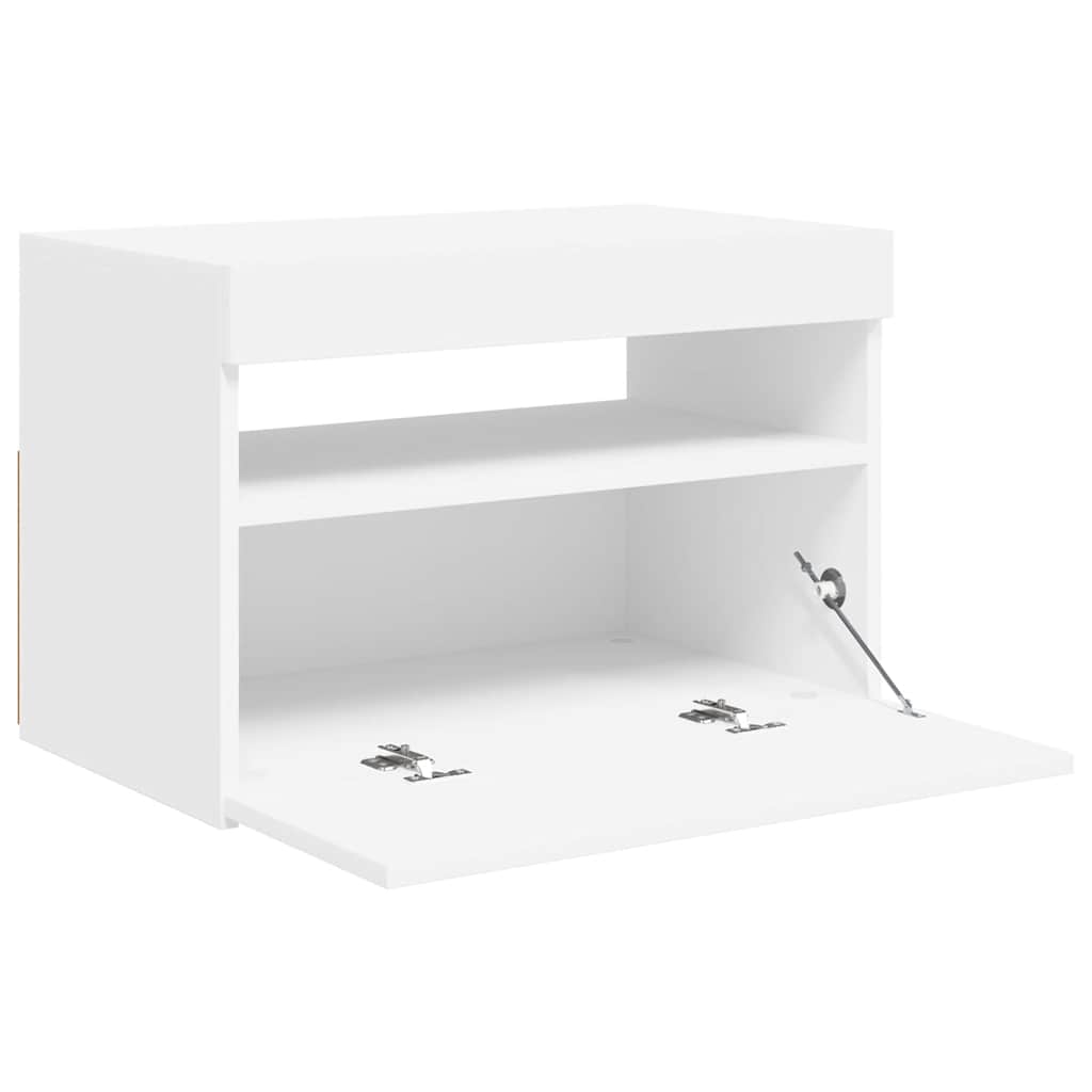 TV-Schrank mit LED-Leuchten Weiß 60x35x40 cm