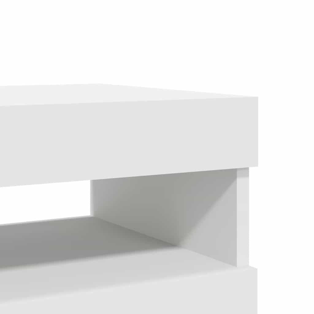 TV-Schränke mit LED-Leuchten 2 Stk. Weiß 60x35x40cm