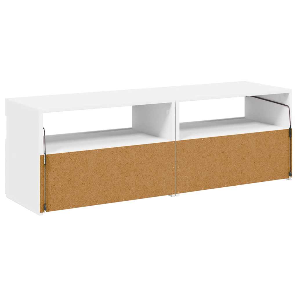 TV-Schränke mit LED-Leuchten 2 Stk. Weiß 60x35x40cm