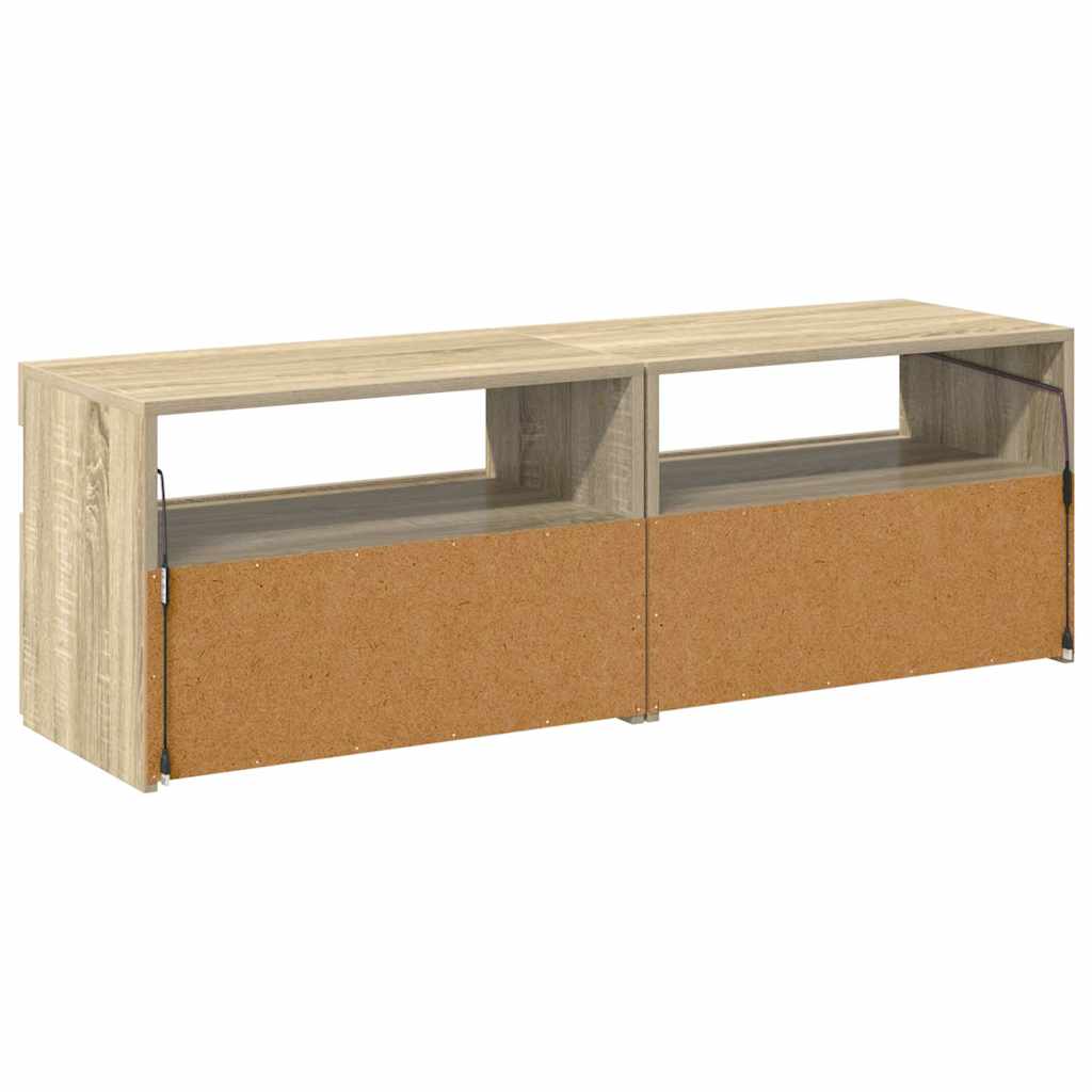 TV-Schränke LED-Leuchten 2 Stk. Sonoma-Eiche 60x35x40 cm