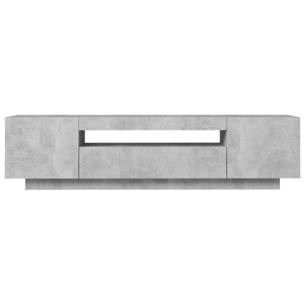 TV-Schrank mit LED-Beleuchtung Betongrau 160x35x40 cm