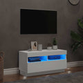 TV-Schrank mit LED-Leuchten Weiß 80x35x40 cm