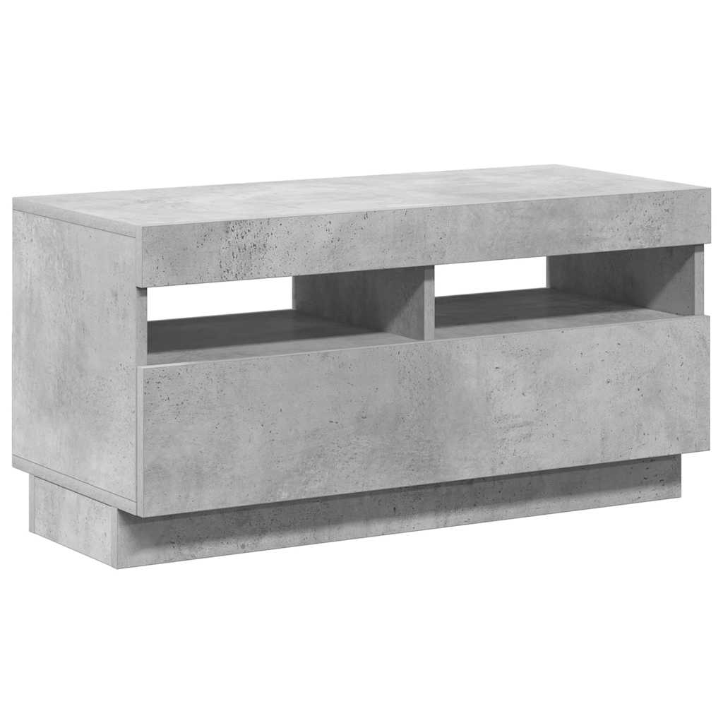 TV-Schrank mit LED-Beleuchtung Betongrau 80x35x40 cm