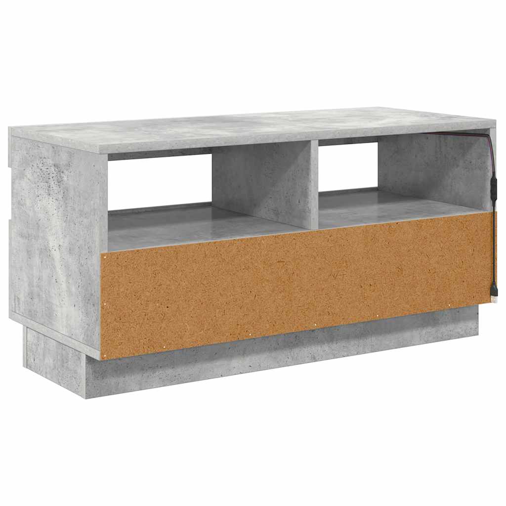 TV-Schrank mit LED-Beleuchtung Betongrau 80x35x40 cm