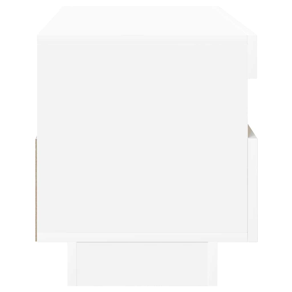 TV-Schrank mit LED-Leuchten Weiß 100x35x40 cm