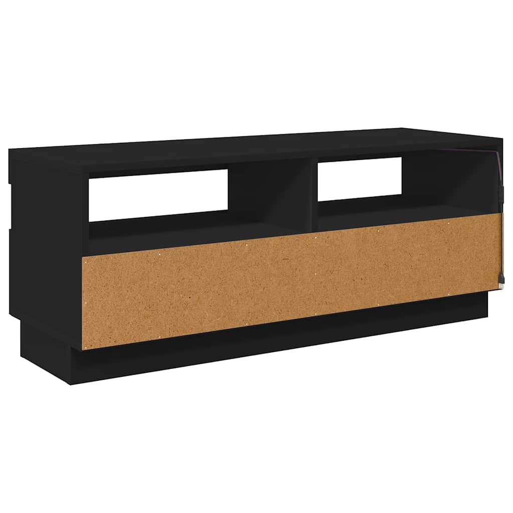 TV-Schrank mit LED-Leuchten Schwarz 100x35x40 cm