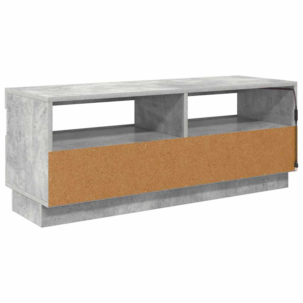 TV-Schrank mit LED-Beleuchtung Betongrau 100x35x40 cm