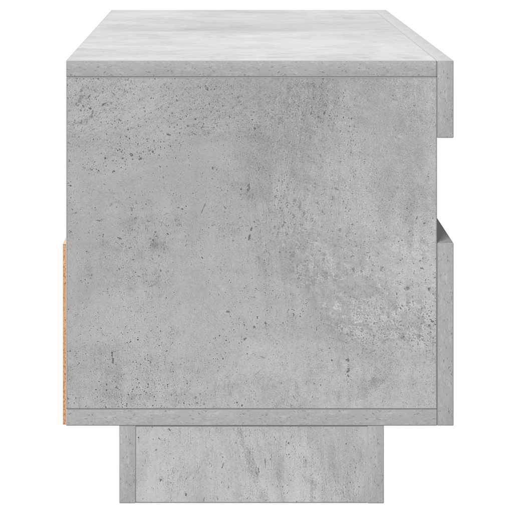 TV-Schrank mit LED-Beleuchtung Betongrau 100x35x40 cm