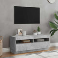 TV-Schrank mit LED-Beleuchtung Betongrau 100x35x40 cm