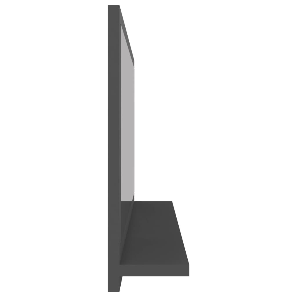 Badspiegel Grau 80x10,5x37 cm Holzwerkstoff