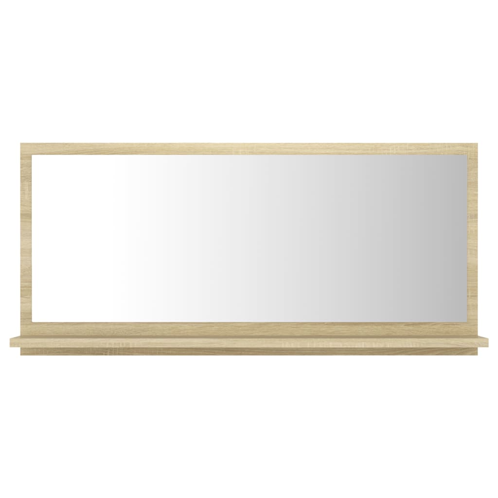 Badspiegel Sonoma-Eiche 80x10,5x37 cm Holzwerkstoff