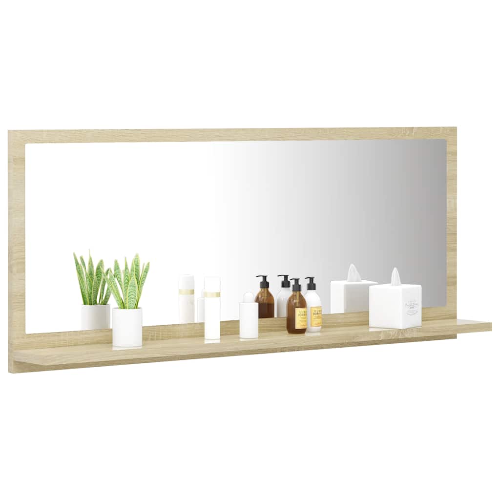 Badspiegel Sonoma-Eiche 90x10,5x37 cm Holzwerkstoff
