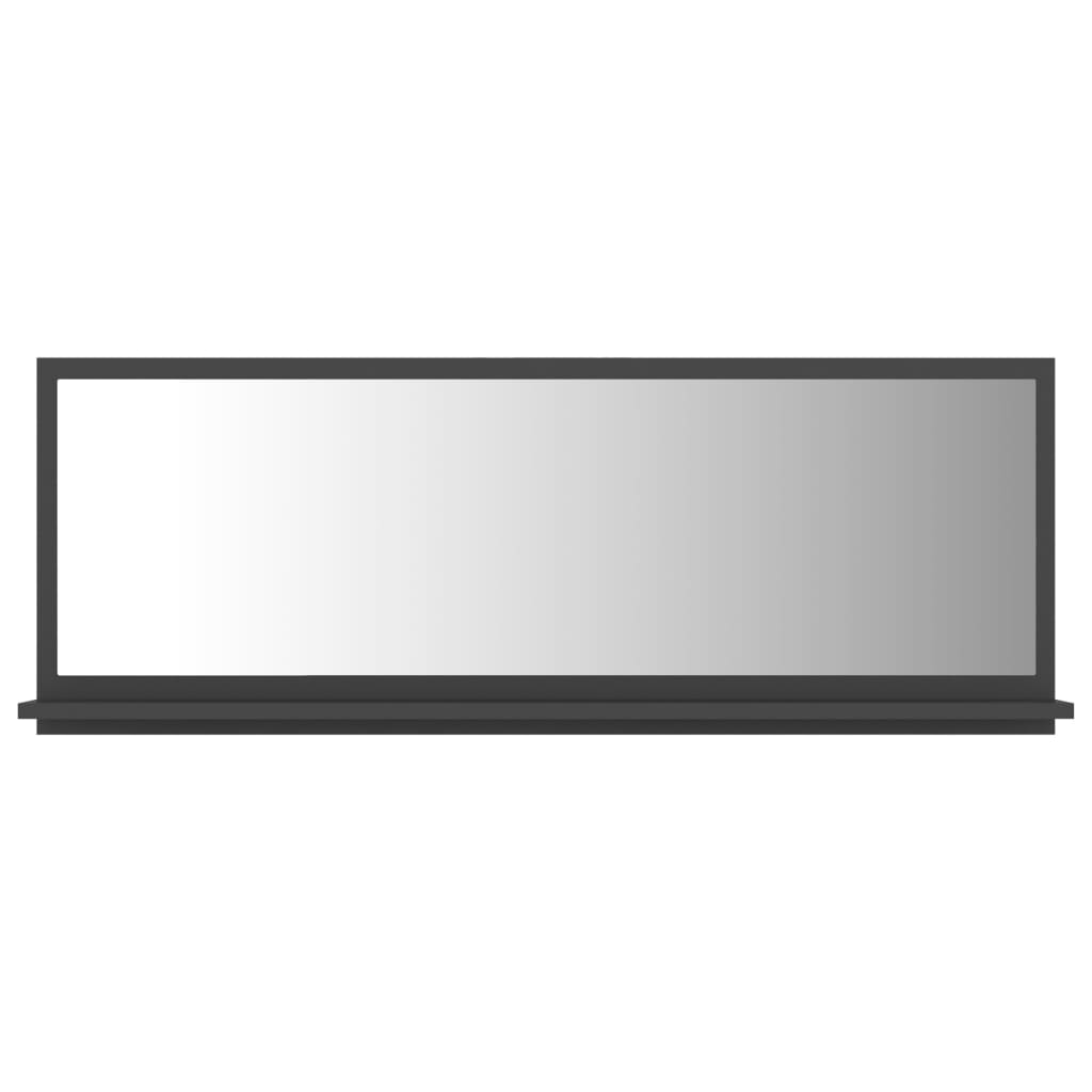 Badspiegel Grau 100x10,5x37 cm Holzwerkstoff