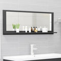 Badspiegel Grau 100x10,5x37 cm Holzwerkstoff
