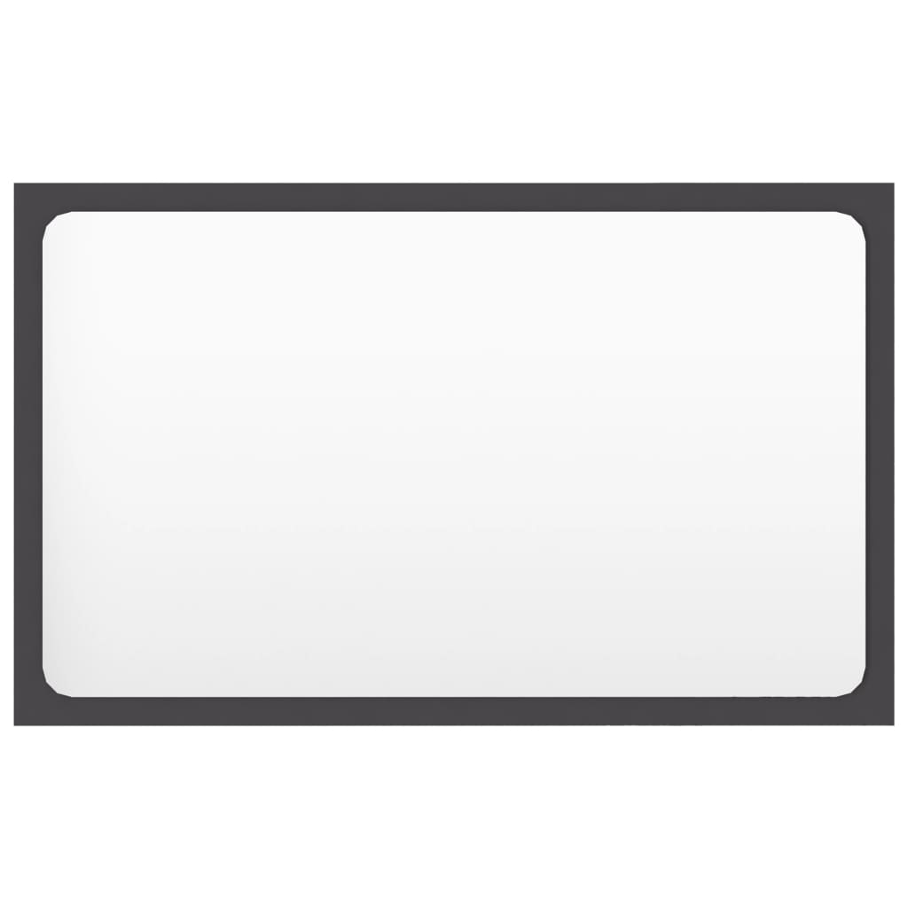 Badspiegel Grau 60x1,5x37 cm Holzwerkstoff