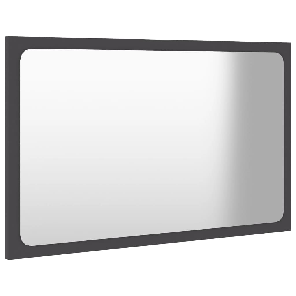 Badspiegel Grau 60x1,5x37 cm Holzwerkstoff