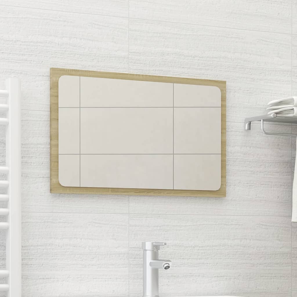 Badspiegel Sonoma-Eiche 60x1,5x37 cm Holzwerkstoff