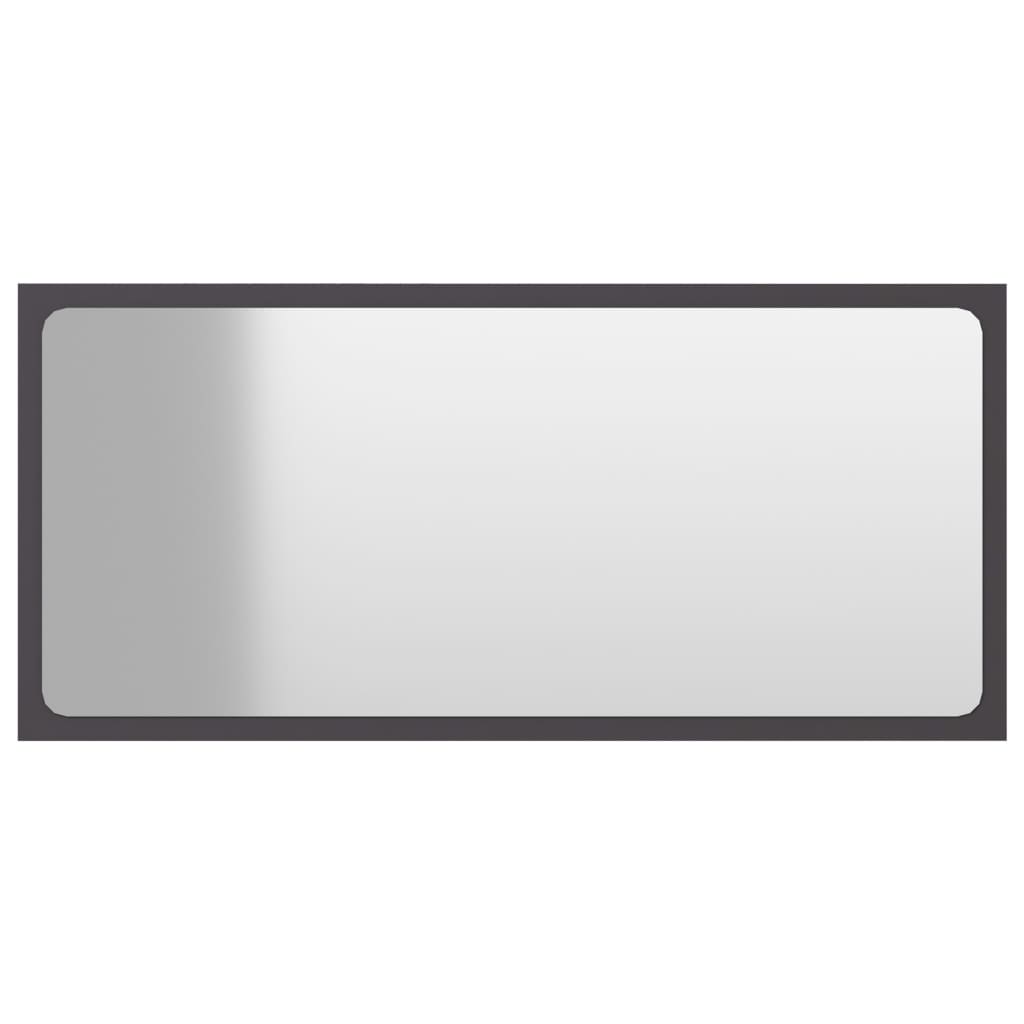 Badspiegel Grau 80x1,5x37 cm Holzwerkstoff