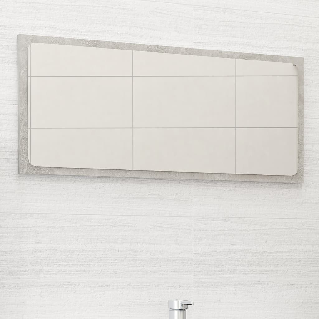 Badspiegel Betongrau 80x1,5x37 cm Holzwerkstoff
