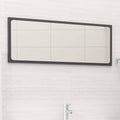 Badspiegel Hochglanz-Grau 90x1,5x37 cm Holzwerkstoff