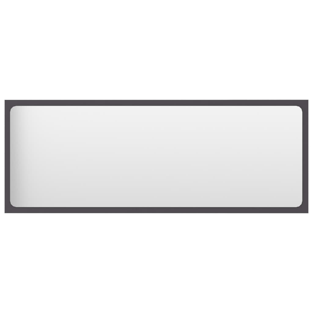 Badspiegel Grau 100x1,5x37 cm Holzwerkstoff