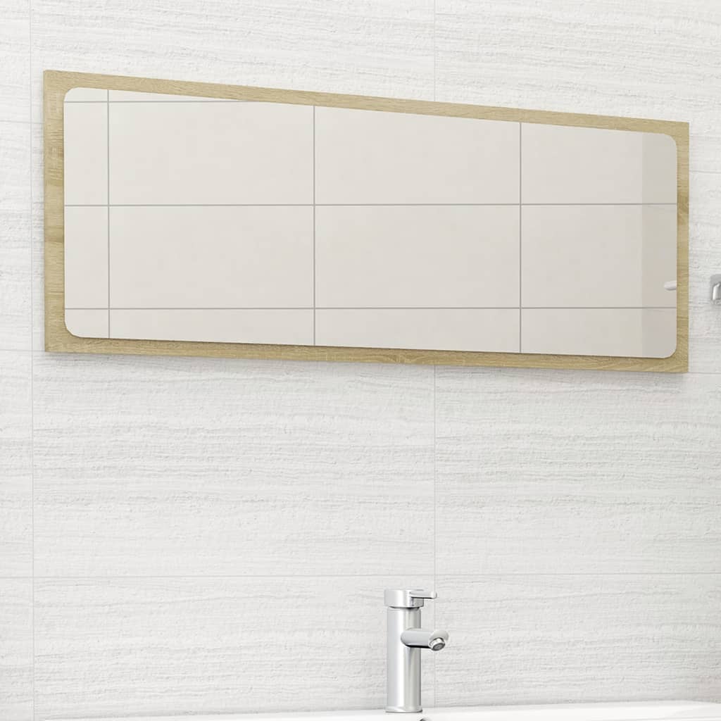 Badspiegel Sonoma-Eiche 100x1,5x37 cm Holzwerkstoff