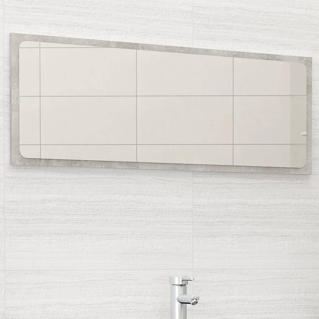 Badspiegel Betongrau 100x1,5x37 cm Holzwerkstoff