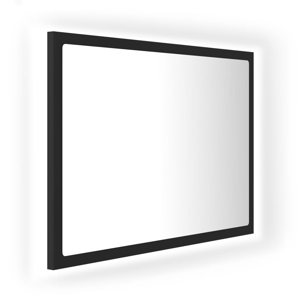 LED-Badspiegel Grau 60x8,5x37 cm Acryl