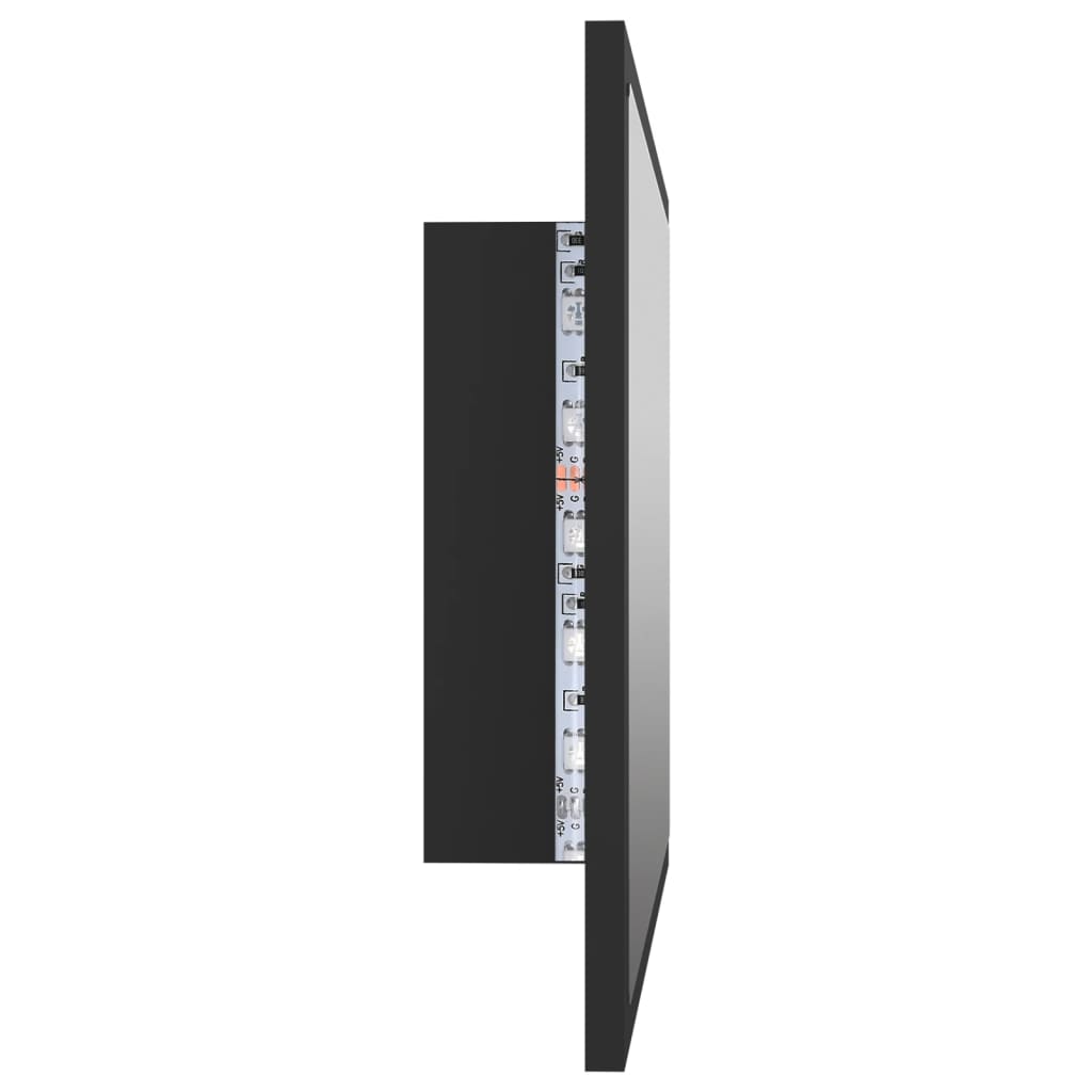 LED-Badspiegel Grau 60x8,5x37 cm Acryl
