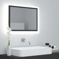 LED-Badspiegel Grau 60x8,5x37 cm Acryl